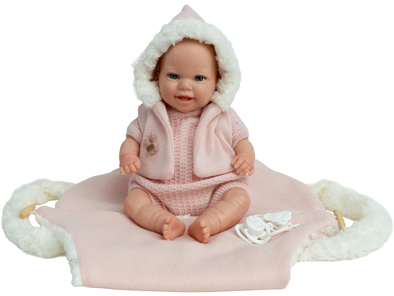 Bebe Reborn Mabel 35 cm z uchwytem na worek