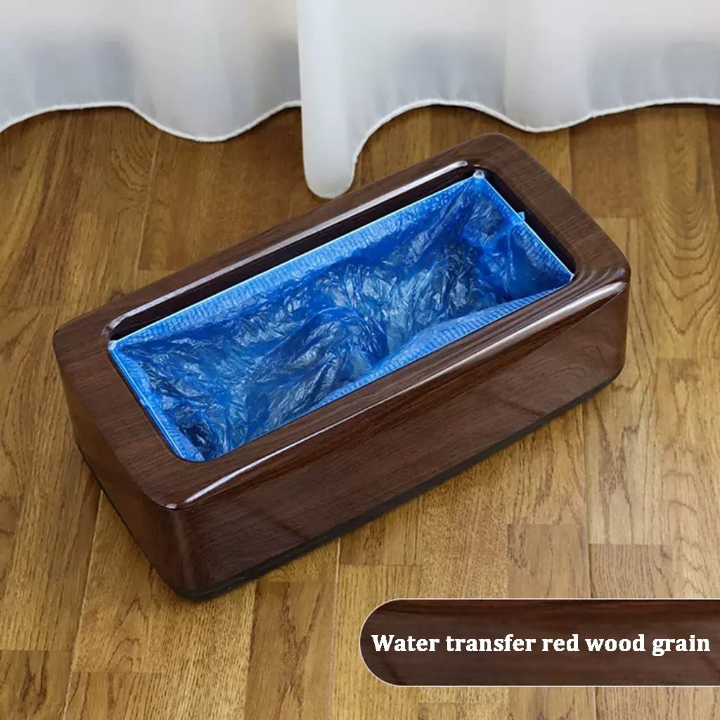 Lot de 100 couvre-chaussures automatiques pratiques en plastique ABS (marron, 40,9 x 22,1 x 13 cm)