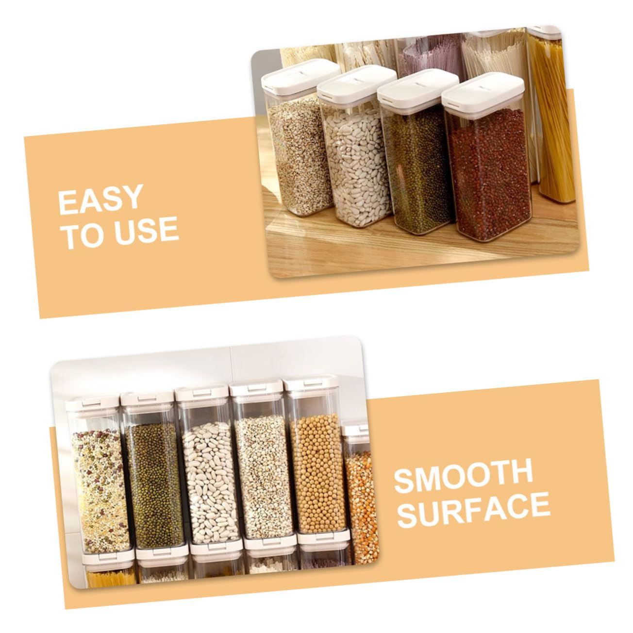 Alipis 4piezas Contenedor De Pasta Hermético Organizador De Alimentos Reutilizable Para Espaguetis Granos y Cereal Caja De Almacenamiento De Cocina Tapa Aislante