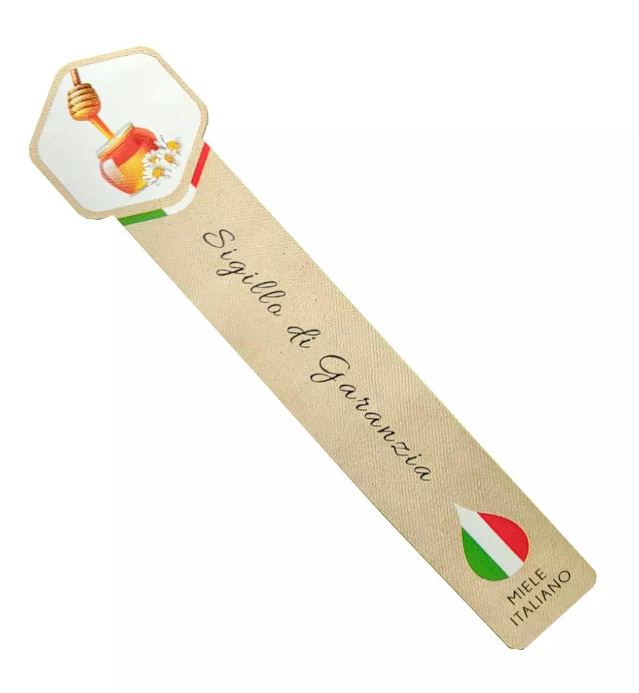 **Sigillo di Garanzia per Vaso da Miele - 10x1,5 cm - Rotolo da 1000 Etichette adesive - Chiusura di Sicurezza per vasetti e barattoli Alimentari**