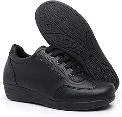 Tênis Feminino Anabela Ortopédico Macio E Confortável Para Dores Nos Pés