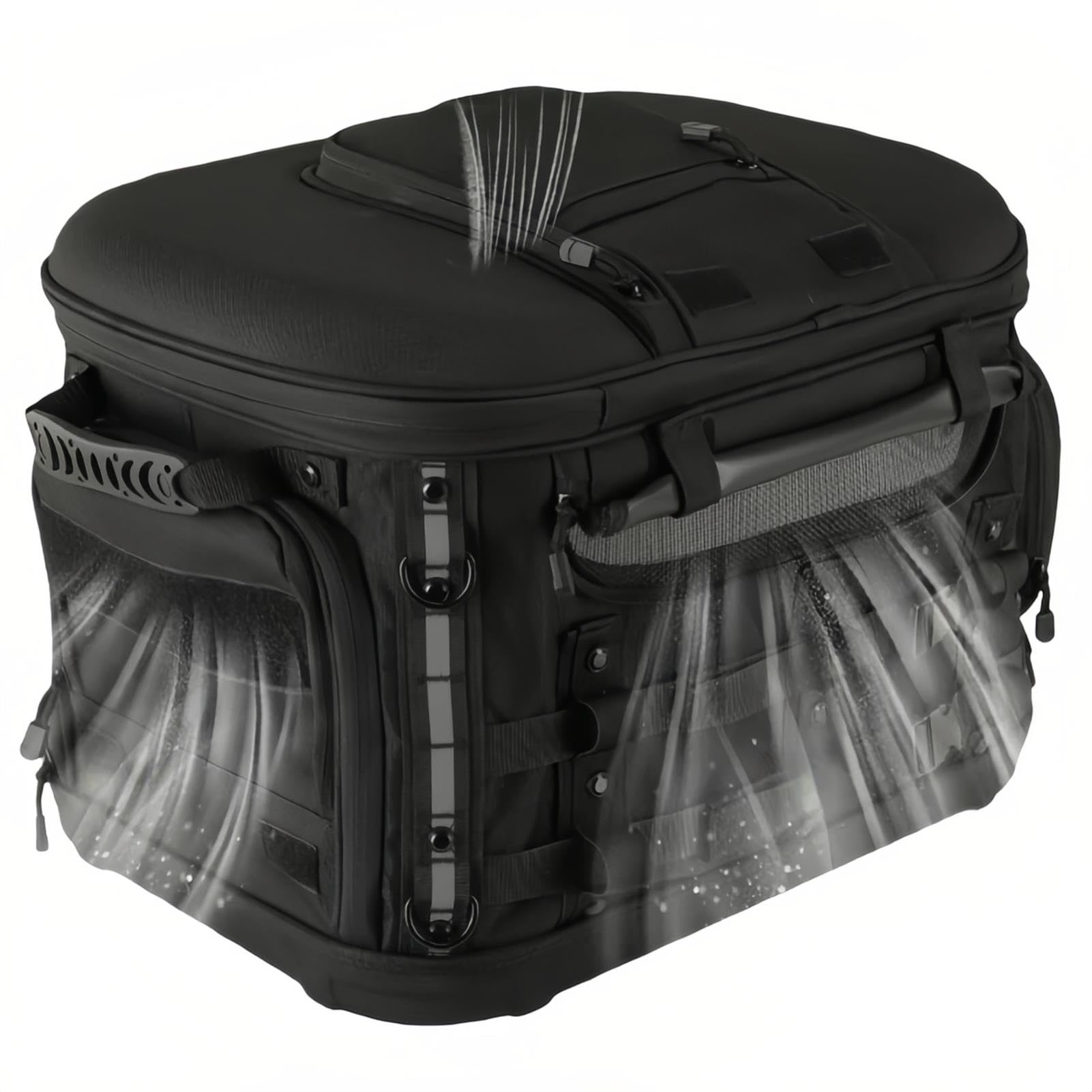 Motorrad Hunde/Katzentransportbox, Tragbare, Wetterfeste Hunde/Katzentransportbox für GepäCkträGer Oder Beifahrersitz, 9 Kg Tragkraft