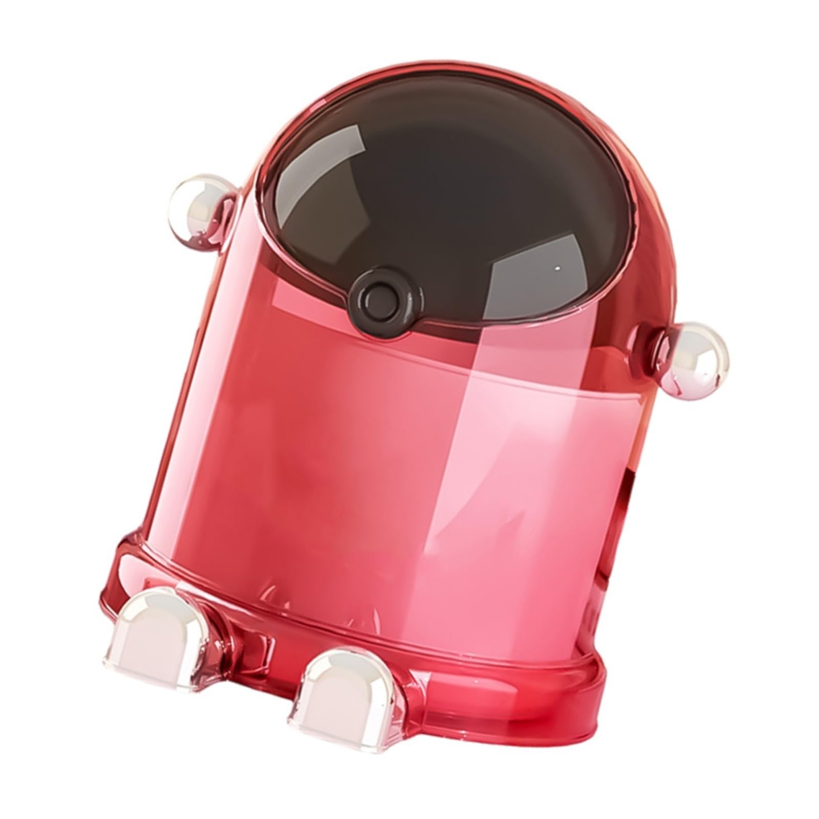 Poubelle d'ordinateur compacte en ABS durable avec couvercle pour bureau