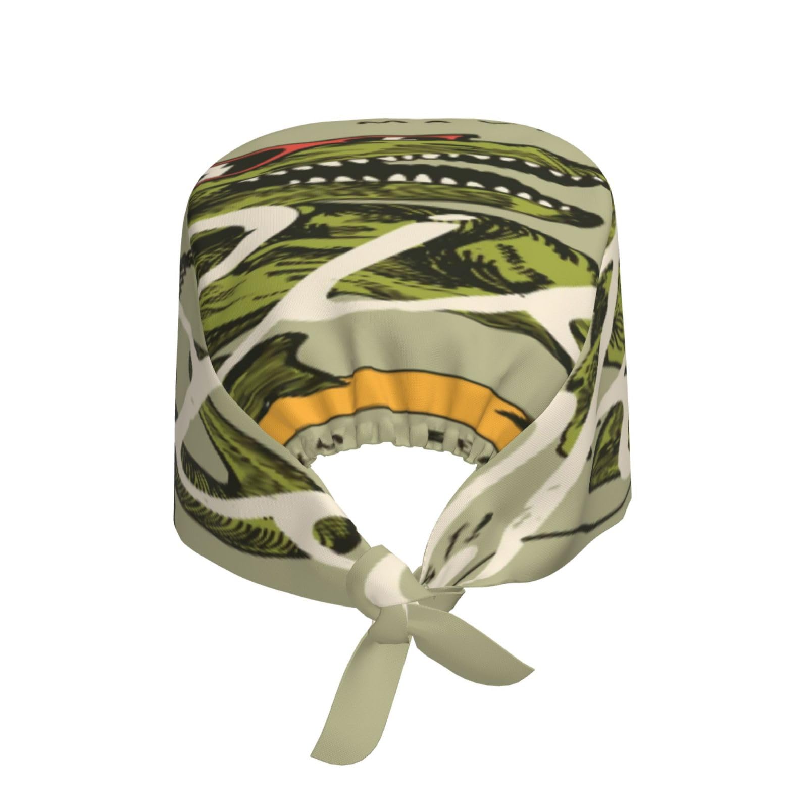 Kuilepa Dinosaur Print Working Caps With Sweatband Adjustable Working Hats Elastic Scrub Hats Nurse Scrub Cap Nurse Hats