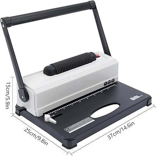 Miniatura 2 de Carpeta de bobina en espiral para máquina encuadernadora, perforadora manual de agujeros, carpeta de libros de 46 agujeros, máquina de