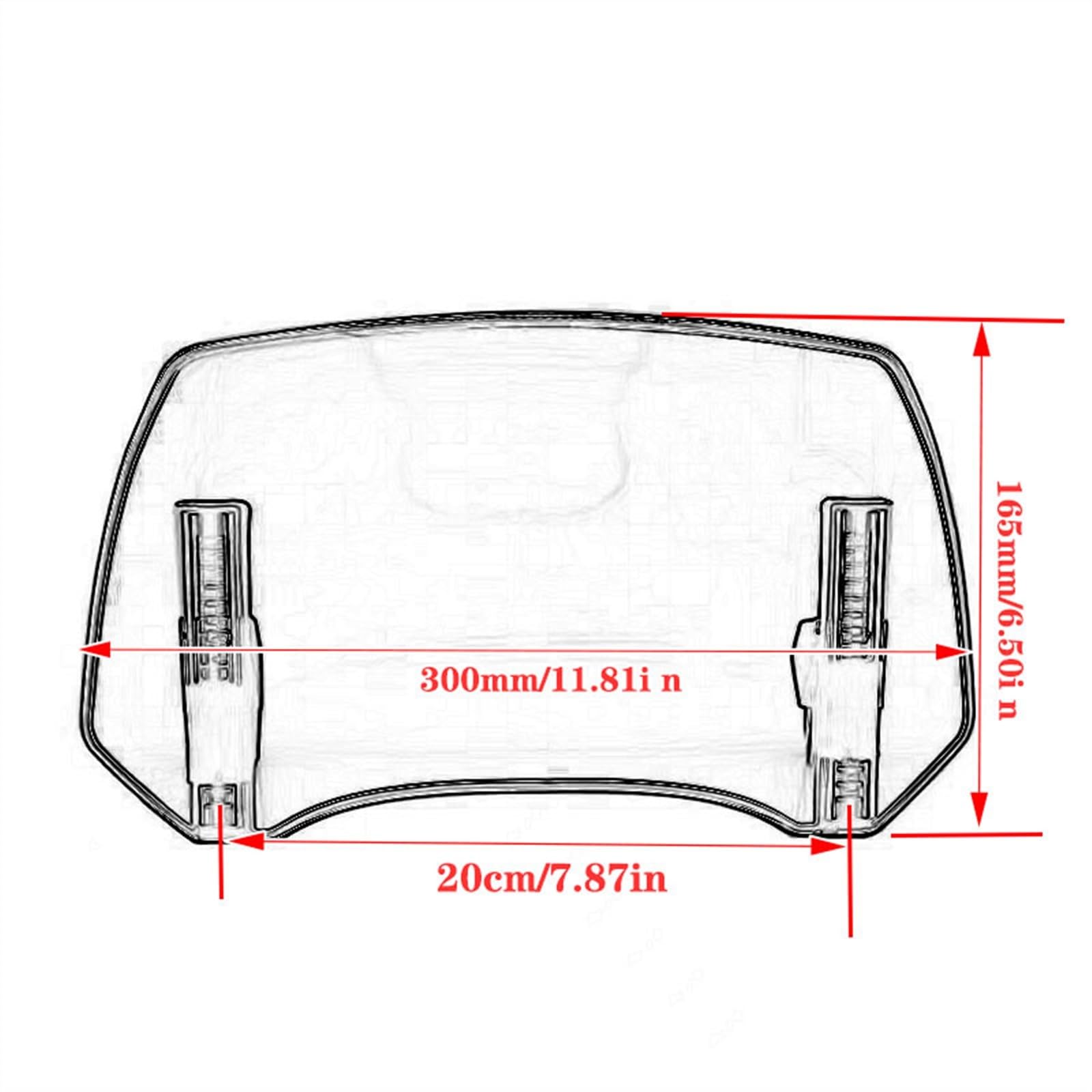 Deflector de aire del parabrisas del alerón de la extensión del parabrisas de la motocicleta para Suzuki para VS 800 Moto Parabrisas (Color : 2)