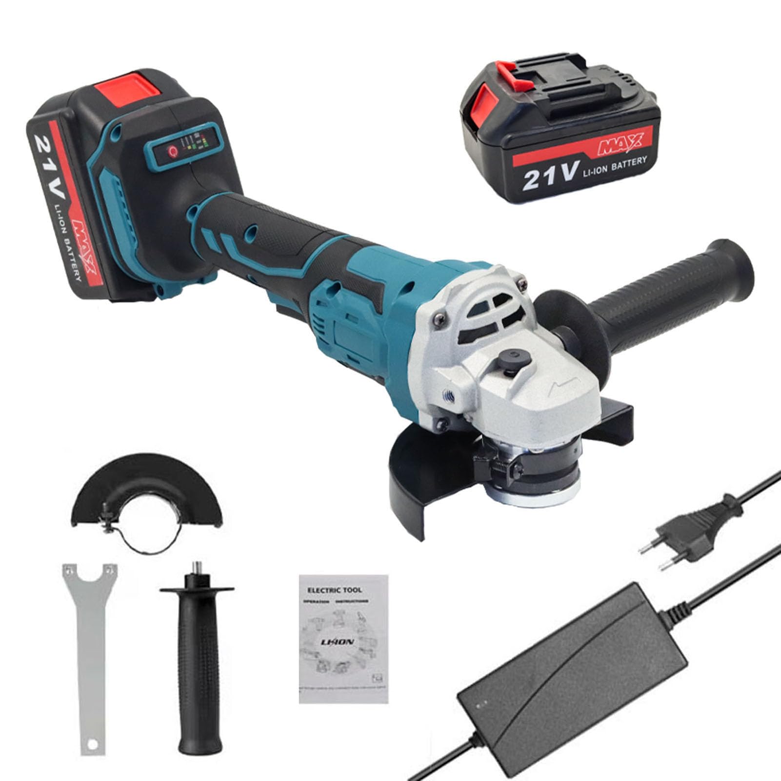21 V 125mm Meuleuse d'angle, Outil de Meulage électrique