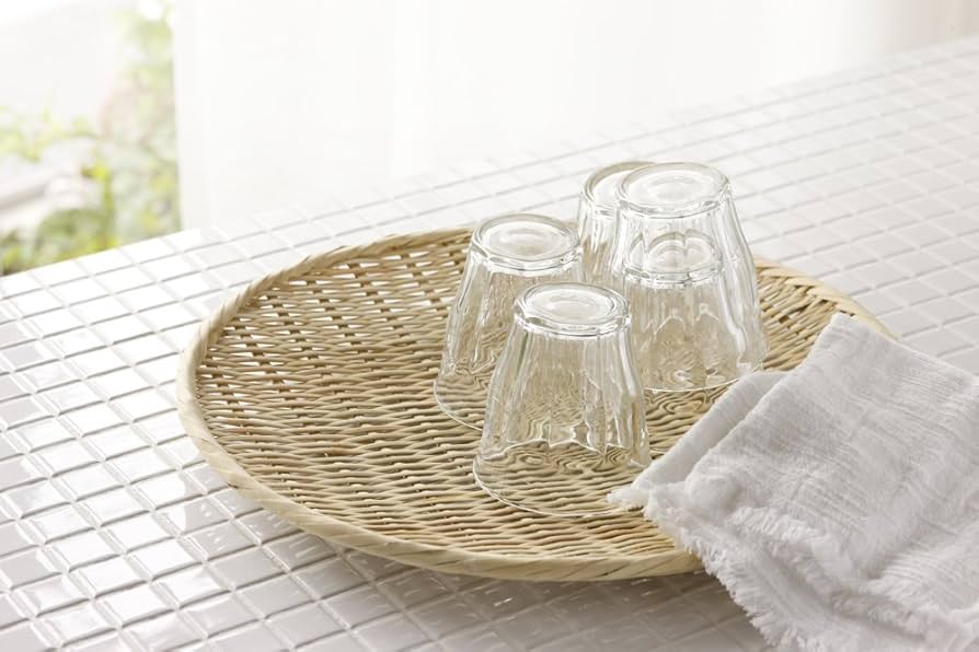 竹製　丸盆ざる　約36cm  3枚セット　　補強ワイヤー入りで丈夫♪ 竹製丸盆ざる約36cm 3枚セット補強ワイヤー入りで丈夫♪