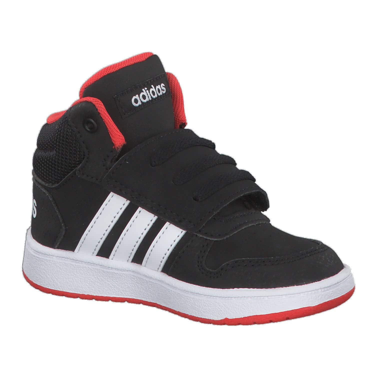Adidas B75945 Unisex bebé Zapatillas de Gimnasia, Negro (Core Black/FTWR White/Hi/Res Red S18 Core Black/FTWR White/Hi/Res Red S18), 18 EU
