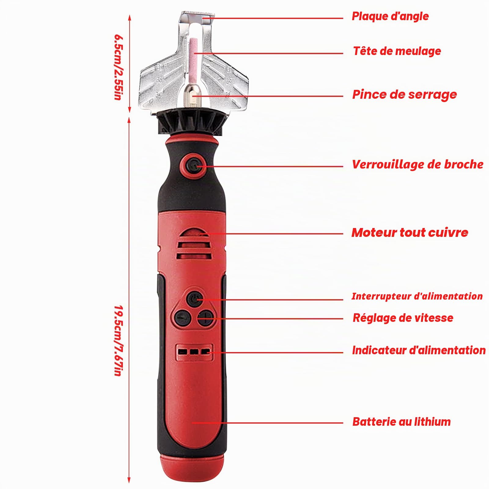 Affûteur de tronçonneuse électrique USB sans fil - Mini affûteuse de chaîne - Pour affûter les chaînes, polir le jade de bois