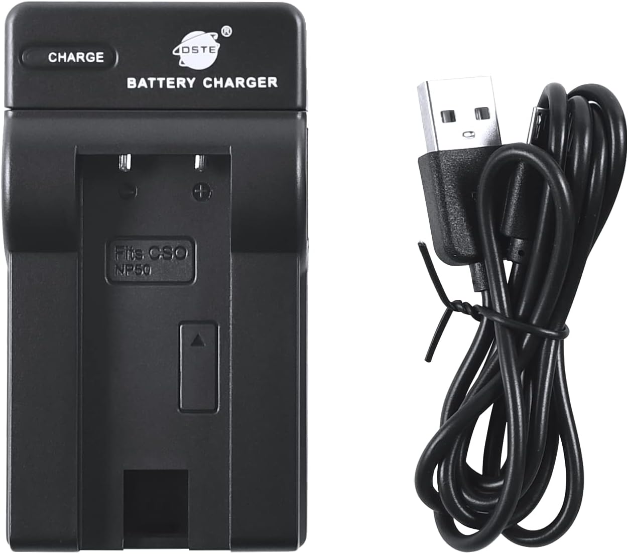 DSTE NEW USB Camera Battery Charger Compatible for Casio NP50 NP-50 NP-50DBA Exilim Hi-Zoom EX-V7 EX-V7SR EX-V8 EX-V8SR Camera