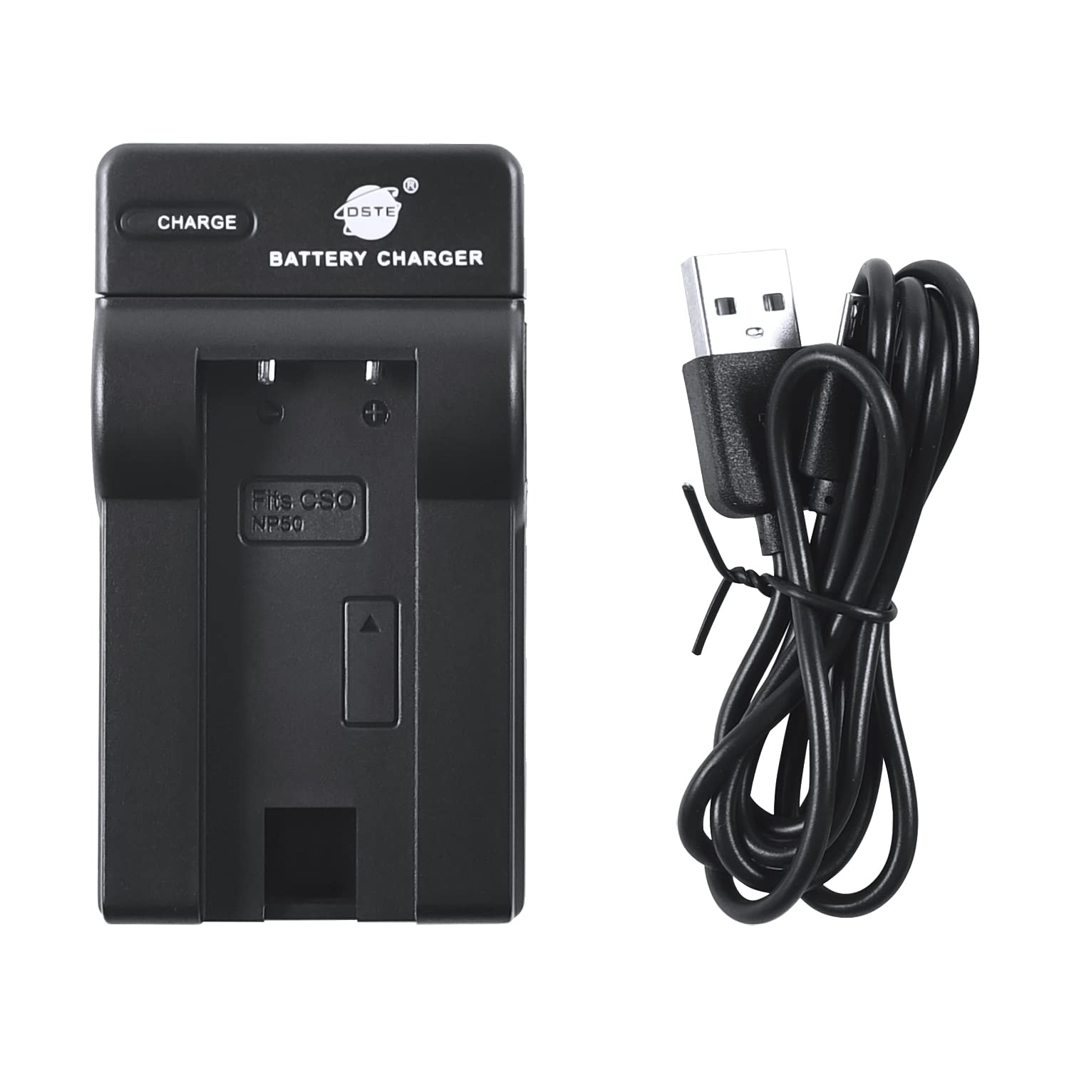 DSTE NEW USB Camera Battery Charger Compatible for Casio NP50 NP-50 NP-50DBA Exilim Hi-Zoom EX-V7 EX-V7SR EX-V8 EX-V8SR Camera