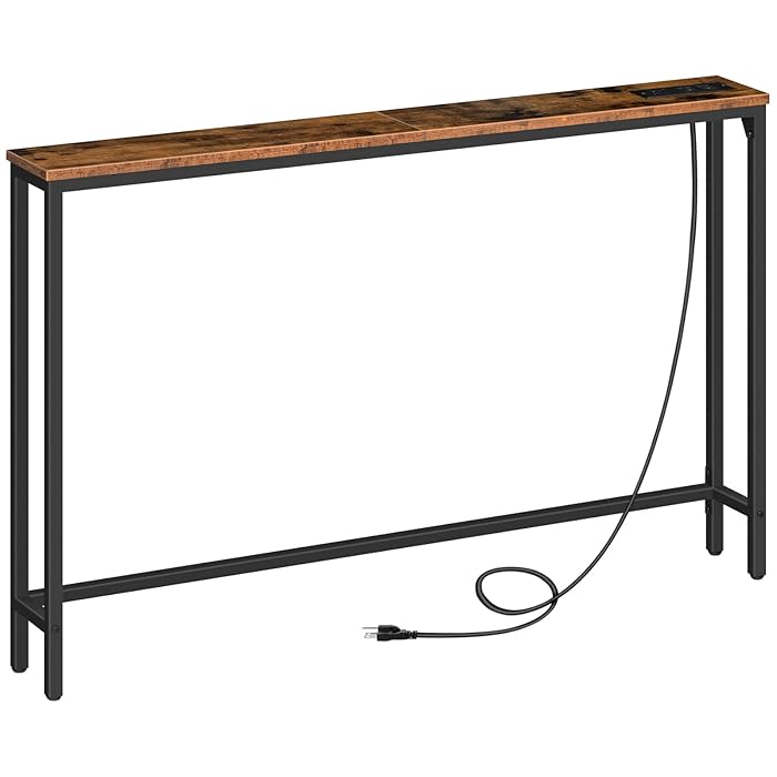 Buy HOOBRO 47.2” Skinny Console Table with Power Outlets and USB Ports