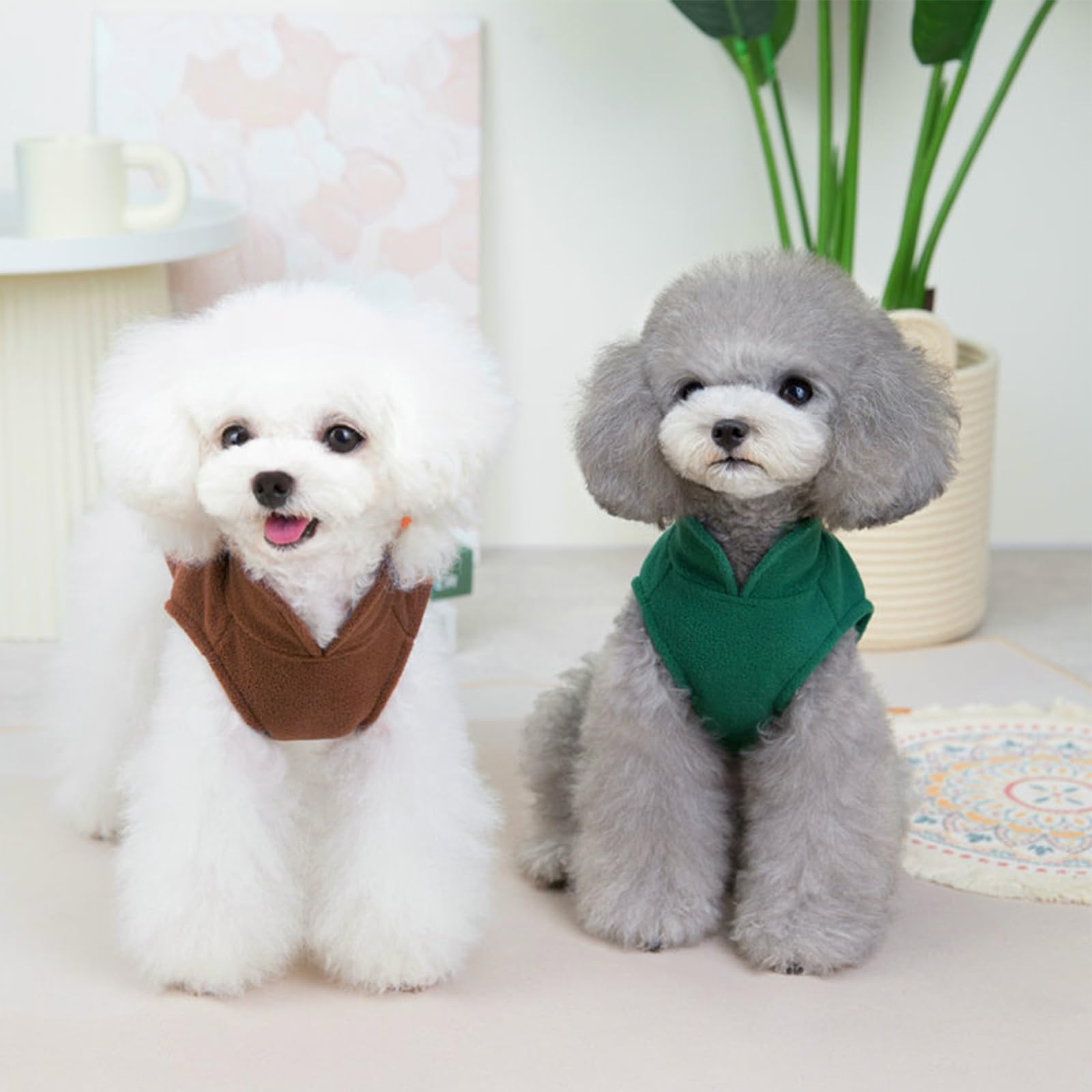 LOSHALL 2 Pack Dog Sweater Fleece Vest Pet Warm Pullover Fleece Jacket with D-Ring - Image 3
