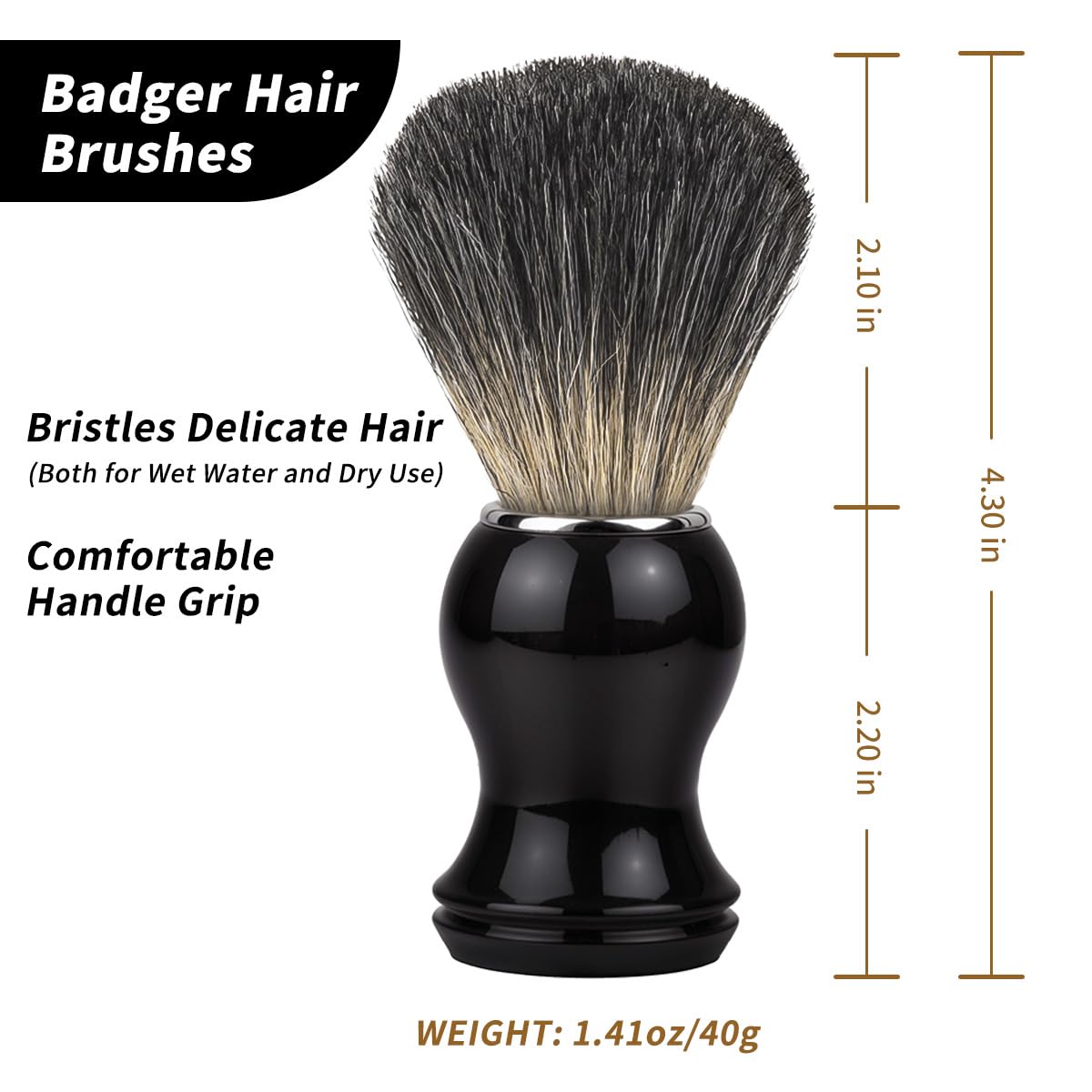 Juego de brochas de afeitar 2 en 1, brochas de afeitar para hombres con mango cómodo, cepillo de afeitar de cerdas suaves, kit de afeitado incluye soporte para cepillo, Navidad, regalo de cumpleaños 6