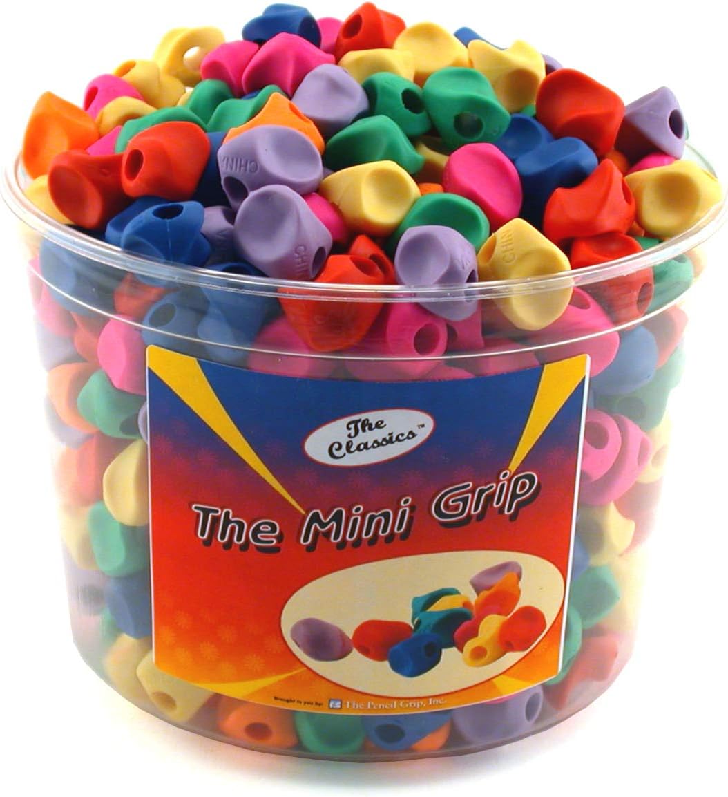 The Pencil Grip Mini Pencil Grips, Ergonomic Writing Aid for Righties and Lefties, Colorful Pencil Grippers, Assorted Bright Colors, 100 Pack - TPG-175100