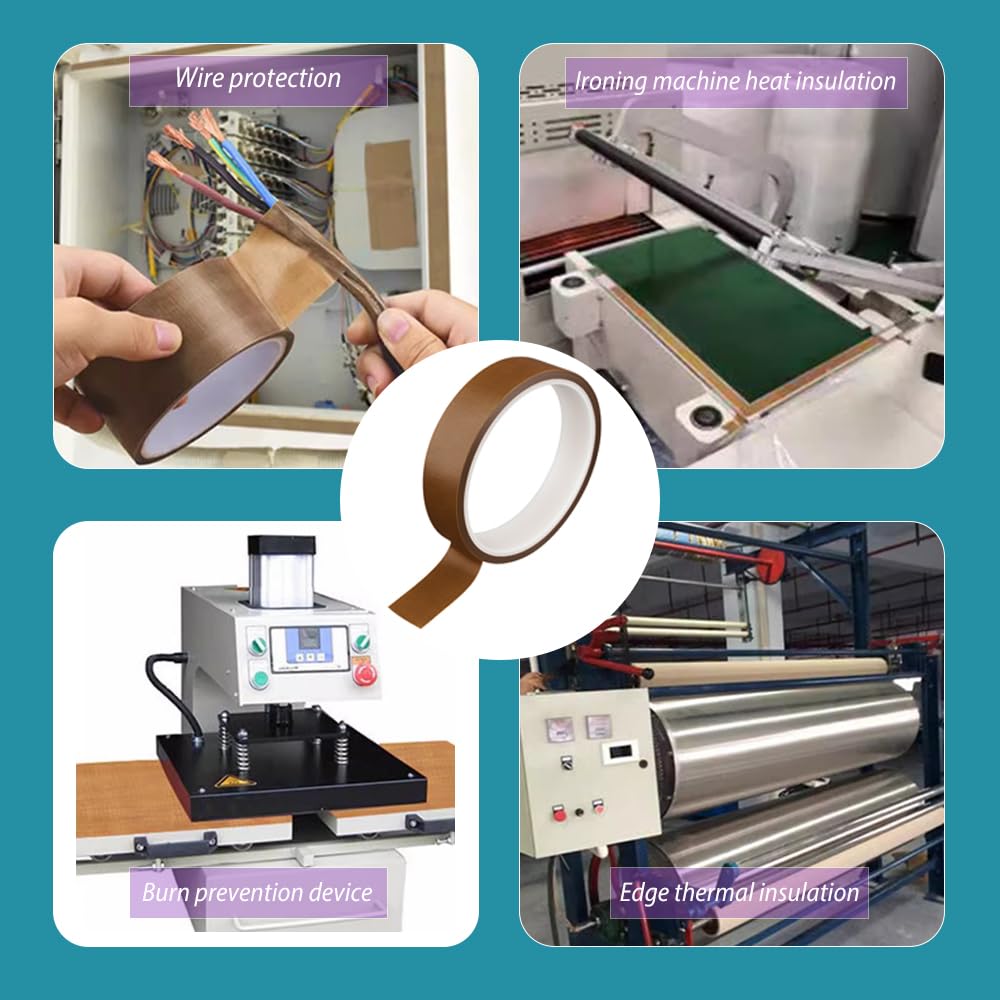 Cinta adhesiva de teflón de PTFE, 100 mm x 10 m, autoadhesiva, para impresora 3D y sellador al vacío (100 mm)