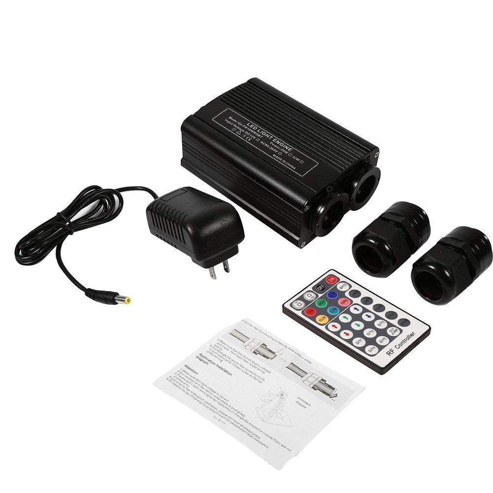 32W LED Double Tête Fibre Optique Plafonnier Moteur Pilote Générateur 2 Sortie C