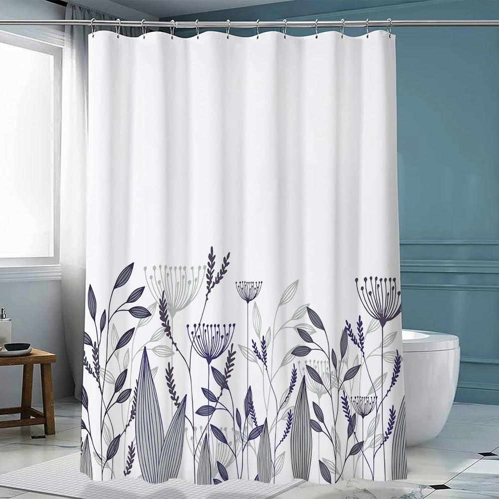 Tenda Da Doccia Impermeabile, Tessuto In Poliestere Antimuffa Lavabile Con 12 Ganci 240x200 Cm Nero 96357800 - Foto 6