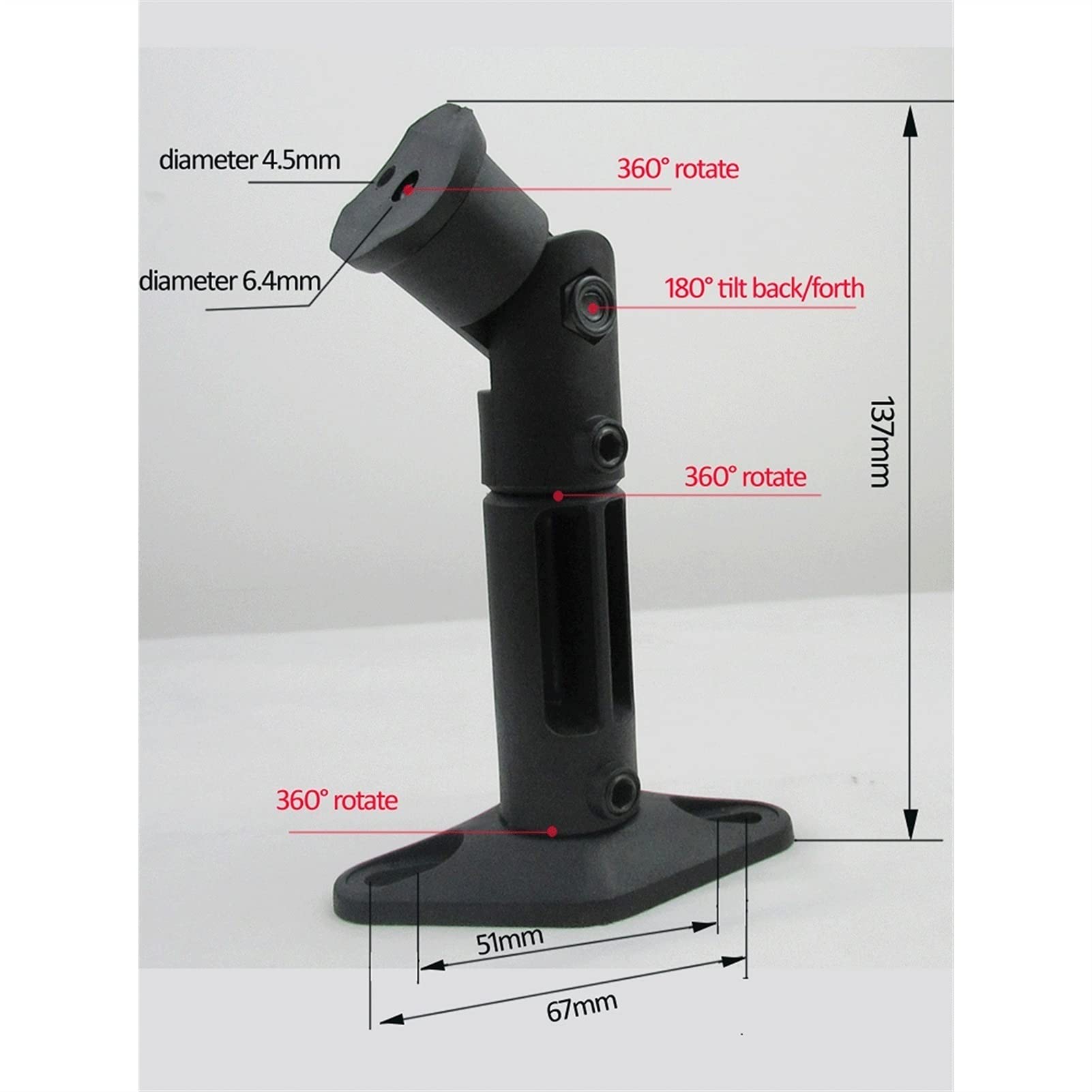 Uchwyty do stojaków głośnikowych Stojak na głośniki Uniwersalny uchwyt do montażu głośników Pełnoekranowy wspornik do montażu na ścianie i suficie do satelitarnego dźwięku przestrzennego Stabilność ko