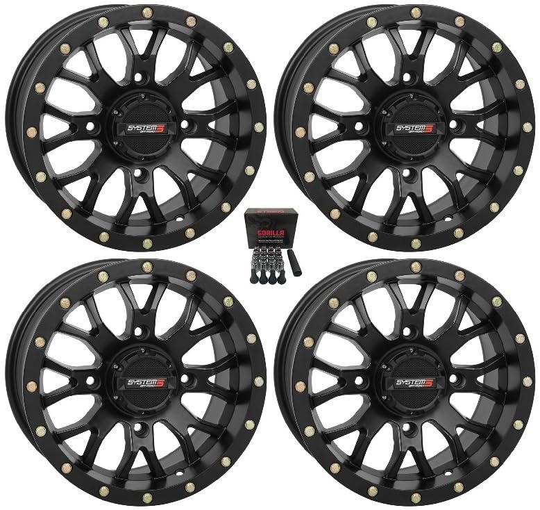 System 3 ST-3 Black UTV Wheels 14" Can-Am Maverick X3 / Pioneer 1000