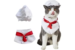 Pawsome Chef Hat and Costume Set: Cooking Cap and Cloak for Culinary Canine Companions