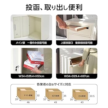 Amazon.co.jp: 【日本企業】 SKK 宅配ボックス コンパクト ワン