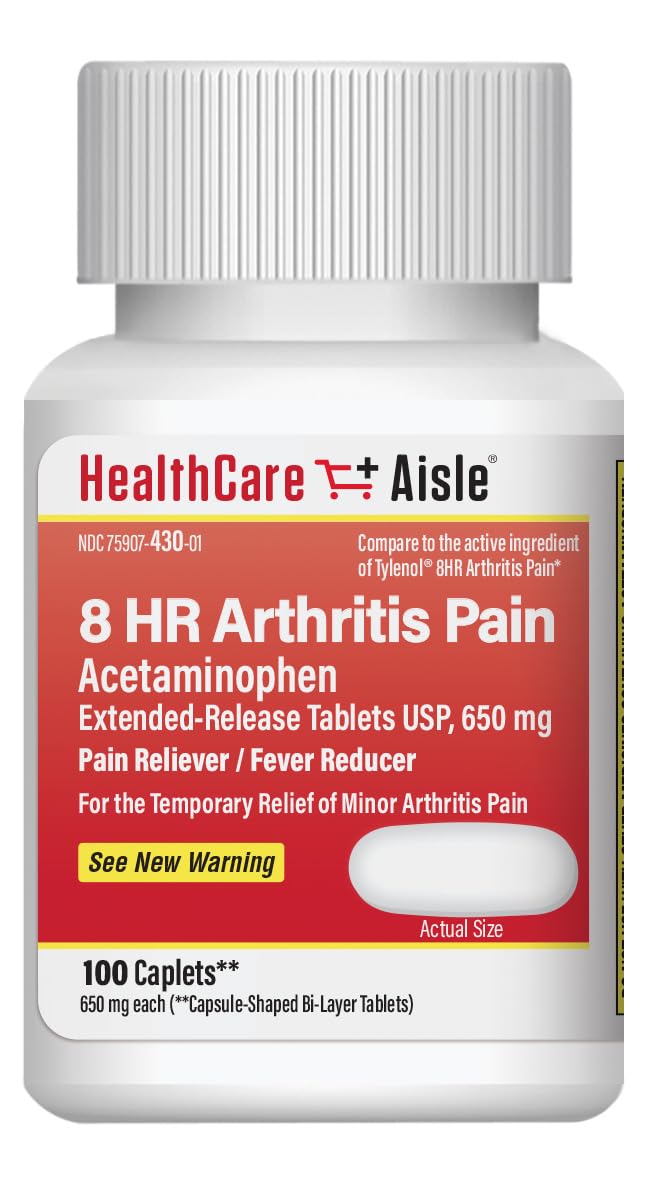 HealthcareAisle 8HR Arthritis Pain Acetaminophen Extended Release 650mg,100ct