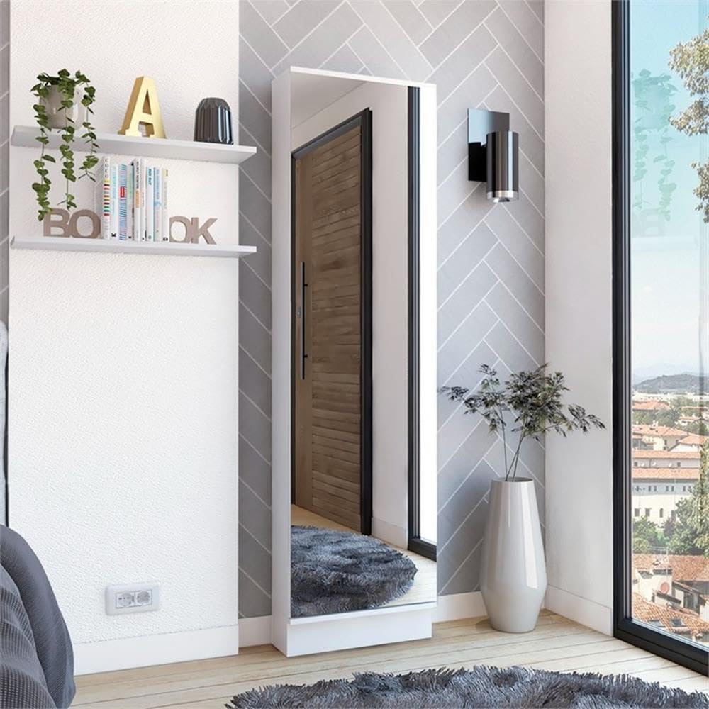 Tuhome Leto XL Shoe Rack - White Engineered Wood
