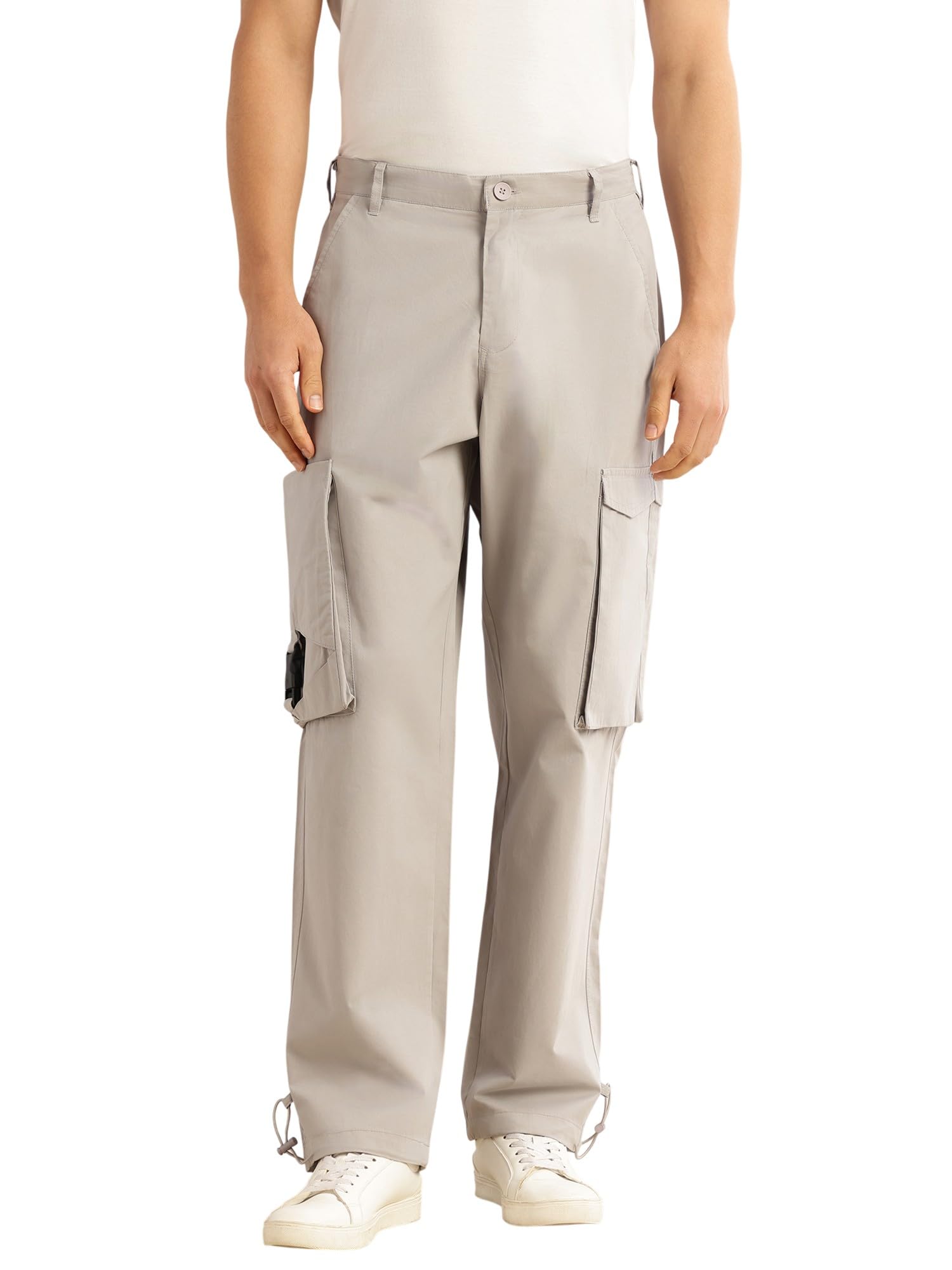 thomas scott Men's | Cricket Club Collection | Relaxed Fit | Mid-Rise | 100% Cotton | Solid | 6 Pockets | Woven | Cargo | Trouser-picture-17