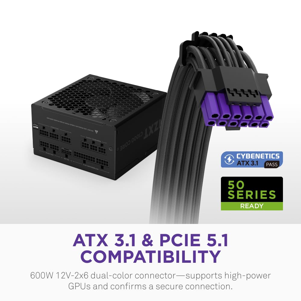 Amazon | NZXT C1000 ゴールドコア - 1000W ATX 3.1電源 - 80 Plus