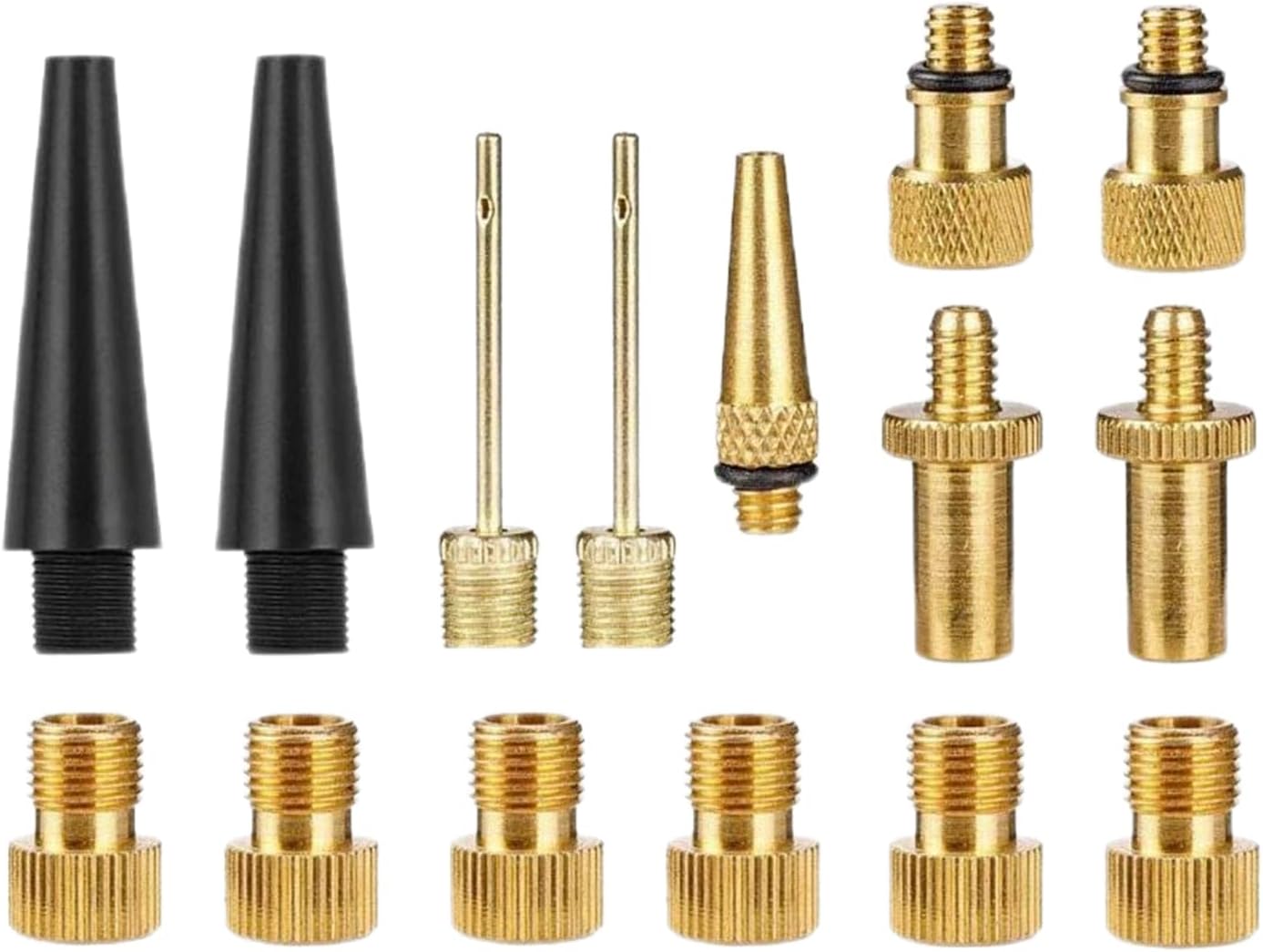 YIOLIBJF 15 Pcs Bike Pump Adapter Bicycle Valve Converter