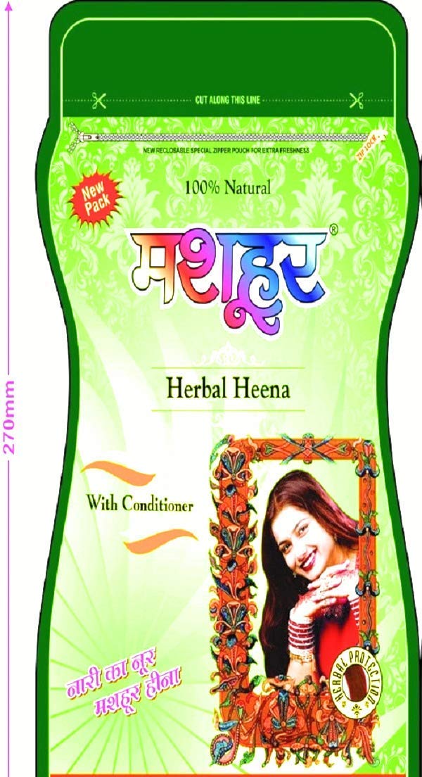MASHOOR ( DEVICE OF WOMAN WITH MAHENDI ON HANDS ) Herbal Henna Mehandi Powder For Hair (170 G Pack)-image-41