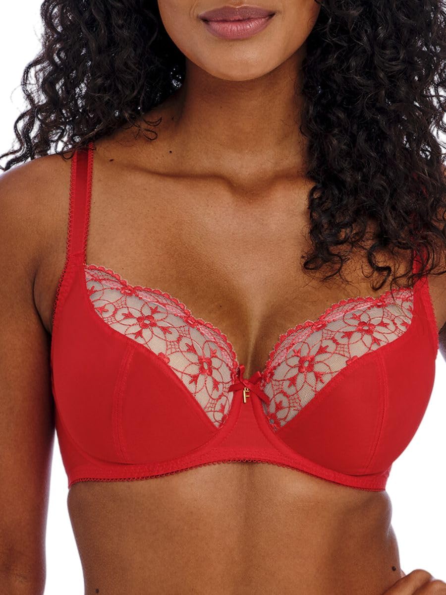 Freya Women's Hallie Underwire Plunge Bra, Chili Red, 36E