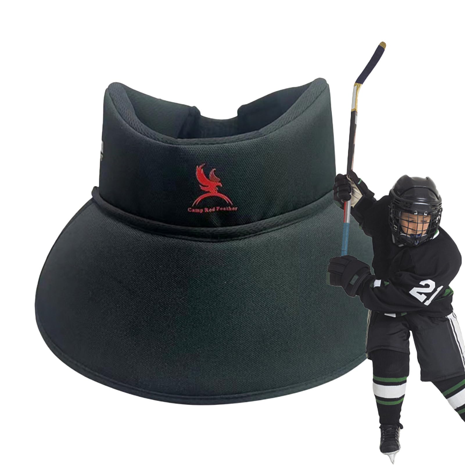 ZORQ Protège-Cou de Hockey, protège-Cou de Hockey sur Glace,Protège-clavicule du Cou du Gardien de But de Hockey sur Glace | Cache-Cou de Sport Respirant avec protège-Poitrine Ergonomique pour Les
