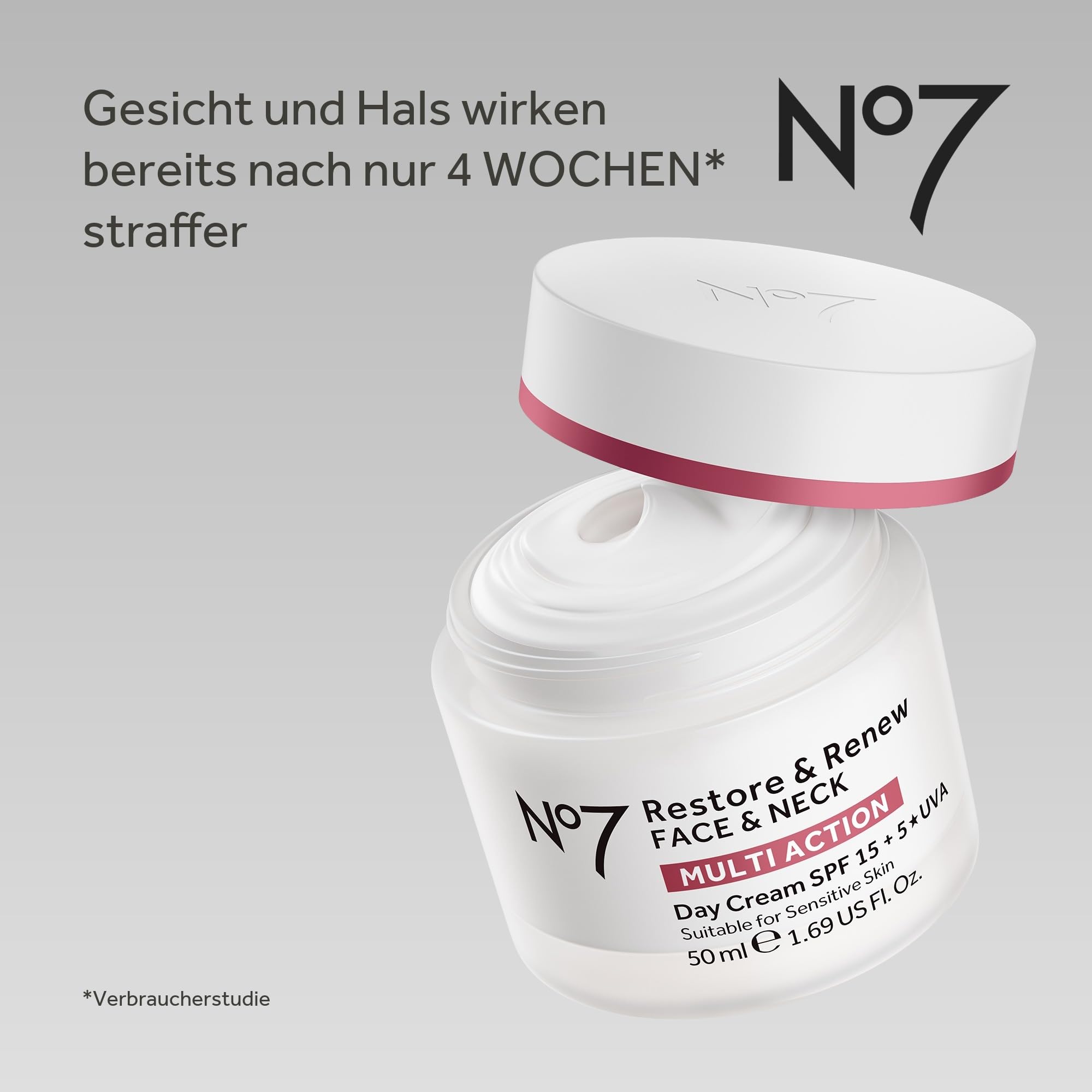 No7 Restore & Renew Multi Action Tagescreme - Anti-Aging LSF 15, 50 ml