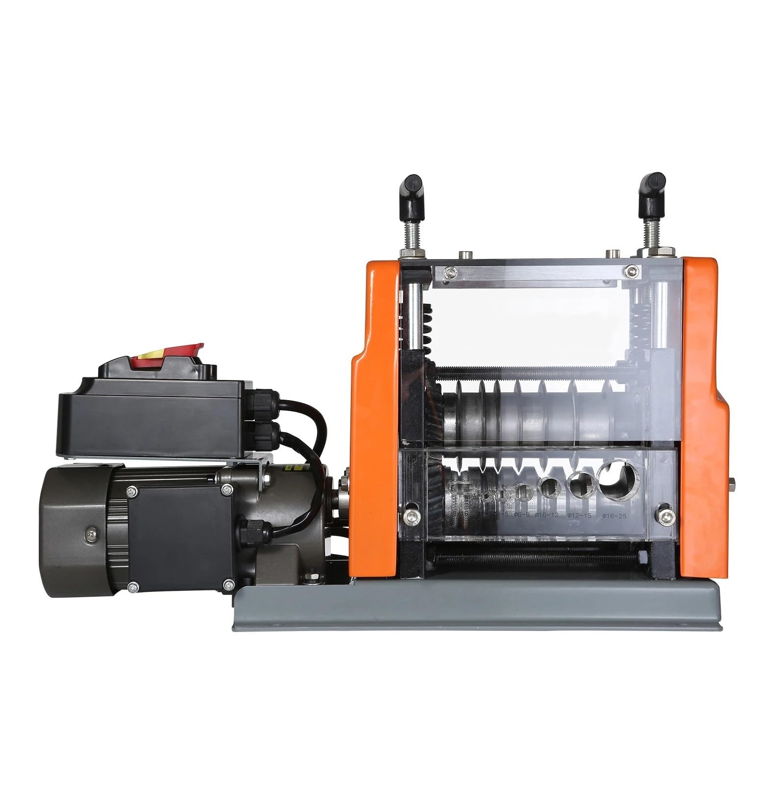 Electric Wire Stripping Machine 60W 1.5-25mm Visible Stripping Depth 6 Round+1 Flat Channels for Scrap Copper Recycling