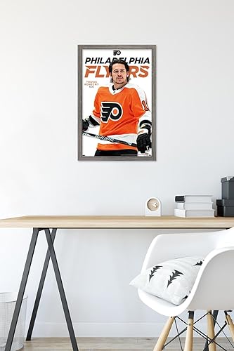 Miniatura 6 de Trends International NHL Philadelphia Flyers - Póster de pared Travis Konecny Feature Series 23, 22.4 pulgadas de largo x 14.7 W, versión enmarcada