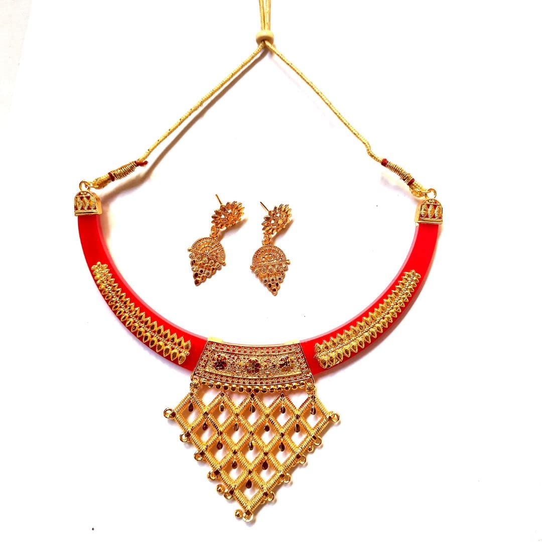 Gold Plated Pola Necklace Set for Women (B0BJ9B1PZB) Amazon Price History, Amazon Price Tracker