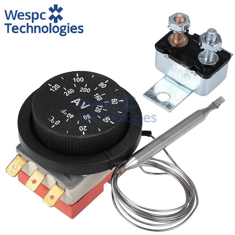 Electric Radiator Fan Thermostat Control Kit with 40A Relay Wiring Harness
