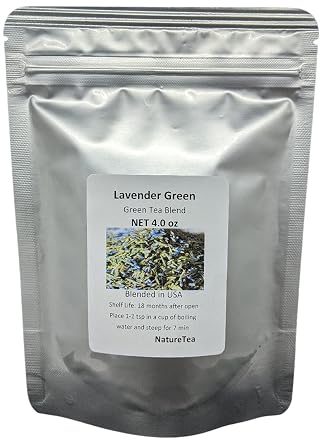 Lavender Green Tea - Loose Leaf by Nature Tea 8 oz