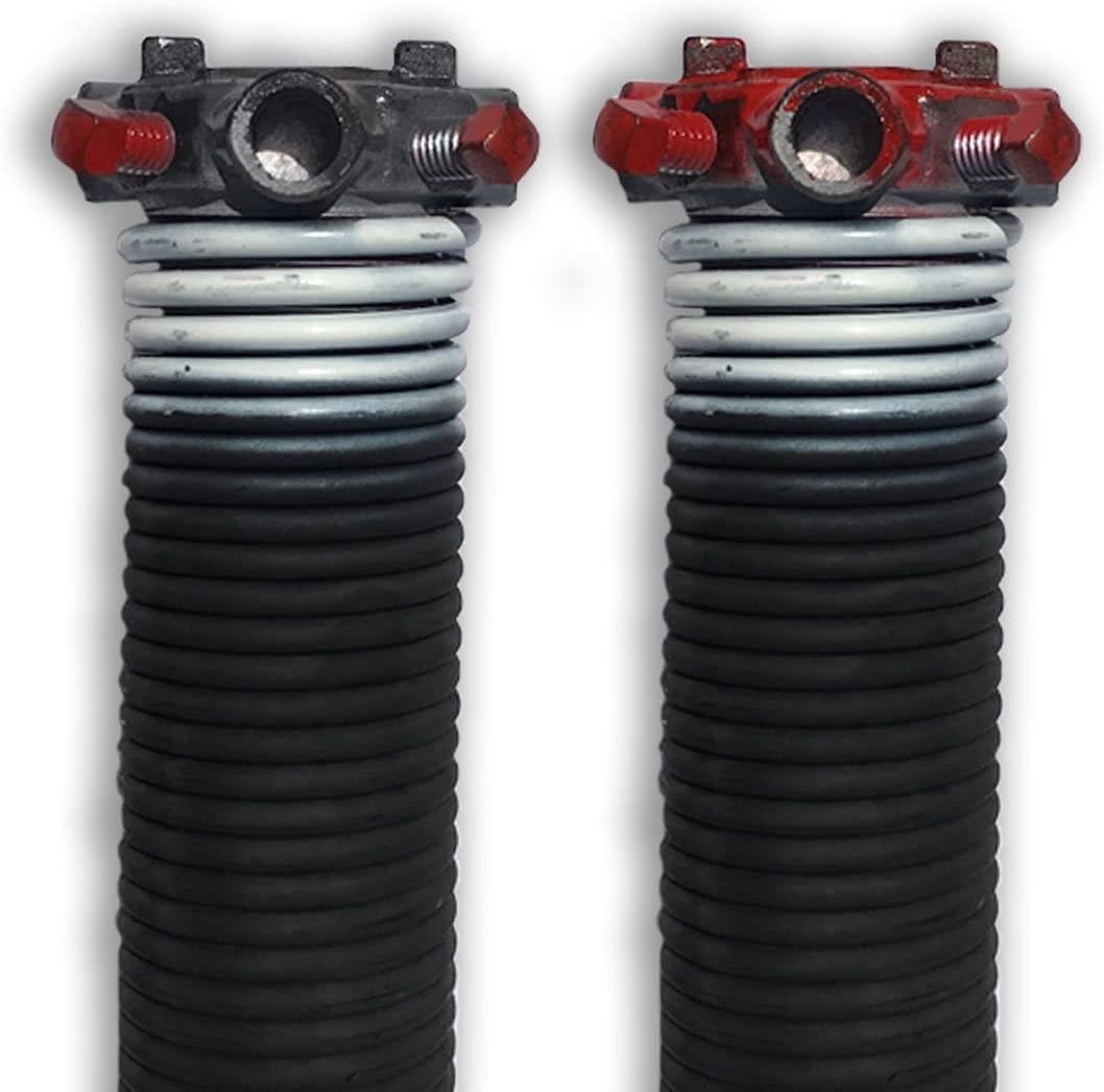 DURA-LIFT .218 x 2" x 26" Torsion Garage Springs (White, Left & Right Wound) with 18" Torsion Spring Winding Rod (2-Pack) : Tools & Home Improvement