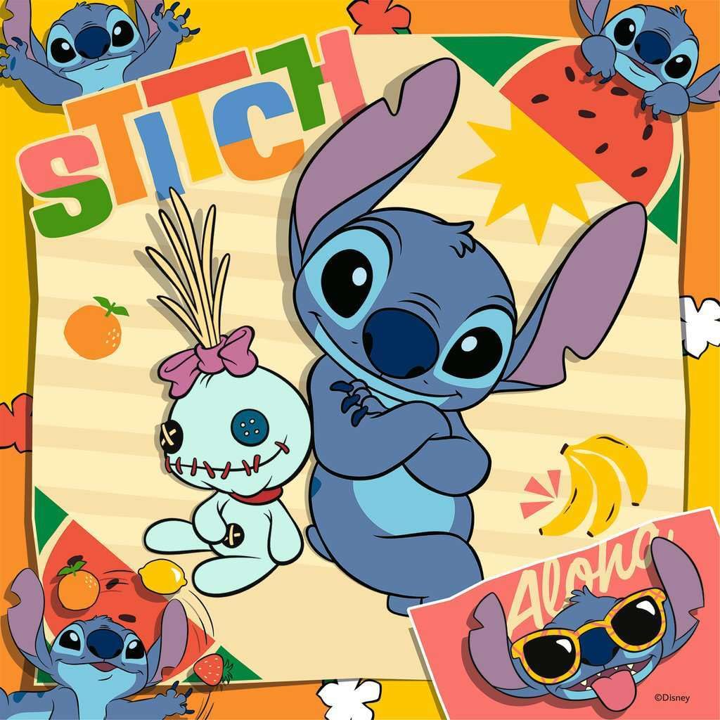 Amazon.com: Ravensburger Disney Stitch Aloha! 3x49 Piece Jigsaw