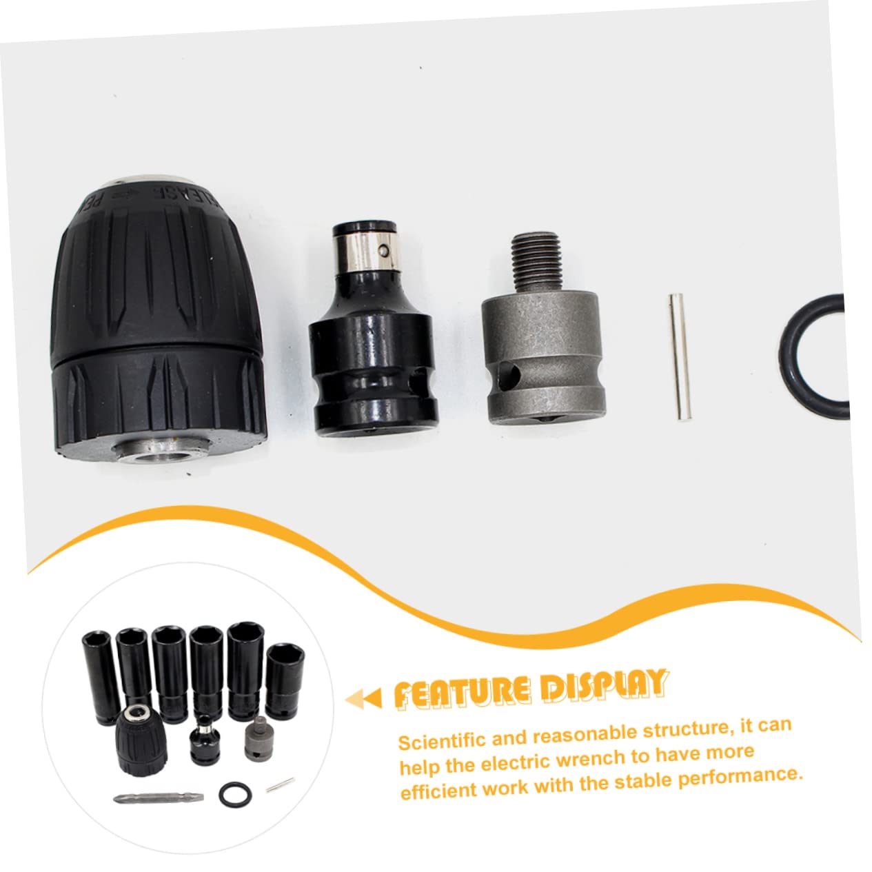 SHINEOFI Set da 12 Bussole Esagonali per Avvitatore ad Impulsi in Acciaio Cromo Vanadio, Leggere e Resistenti, per Officina e Uso Domestico, Dimensioni 14-22mm