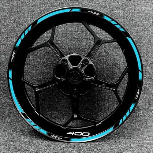 Felgen Aufkleber Reflektierende Felgenaufkleber Für Kawasaki Für Z400 Für Z 400 17 Zoll Wasserfest Motorrad Dekor Felgenaufkleber(Farbe 18)