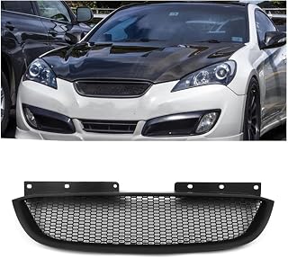Front Bumper Grill Grille Cover For Hyundai Genesis Coupe 2008-2012 Matte Black Glossy Black Carbon Fiber Look