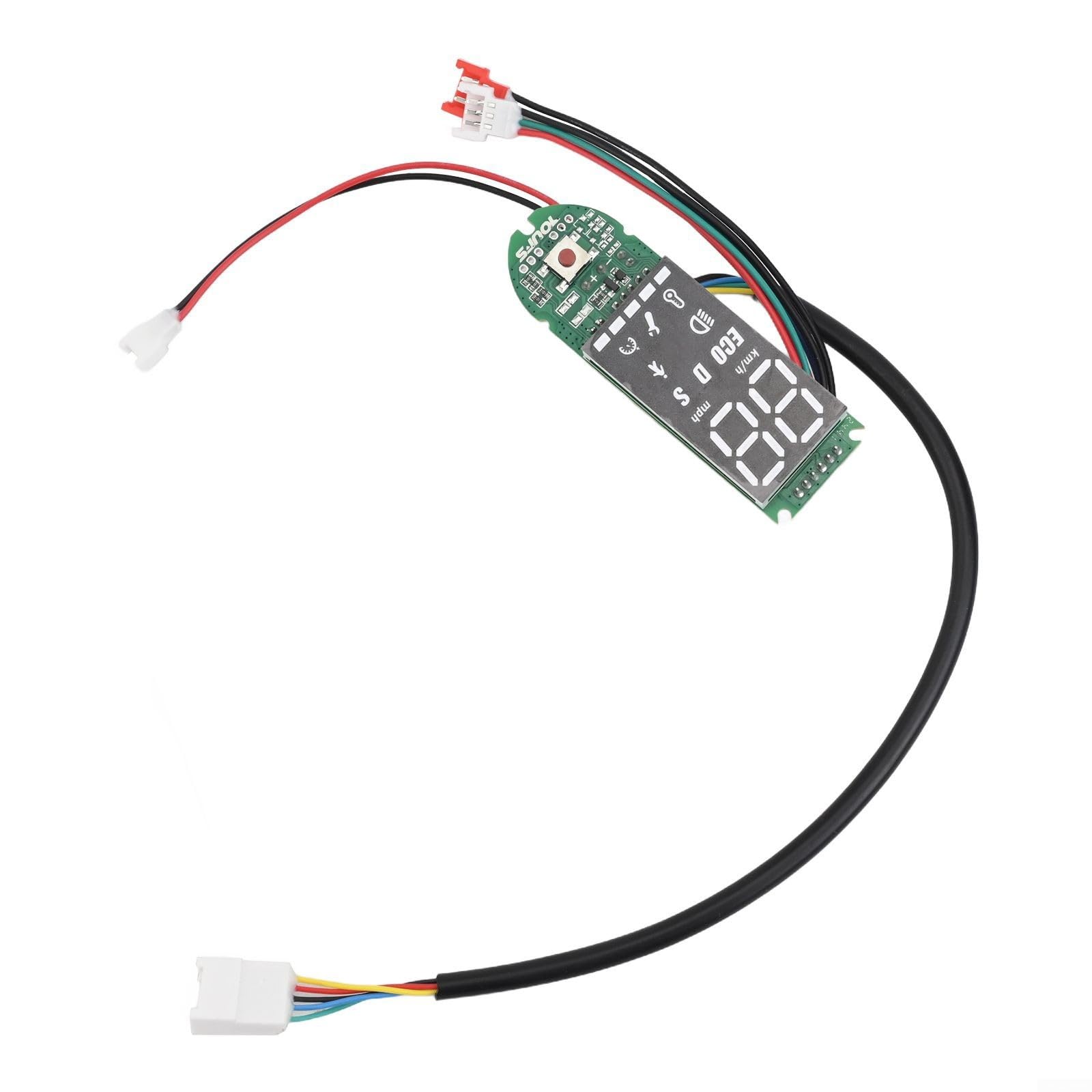 Sisinkal 8.5 Inch Electric Scooter Dashboard Meter Replacement Accessory for E-Scooter Green Display Screen 22.7x71.5mm(Meter)