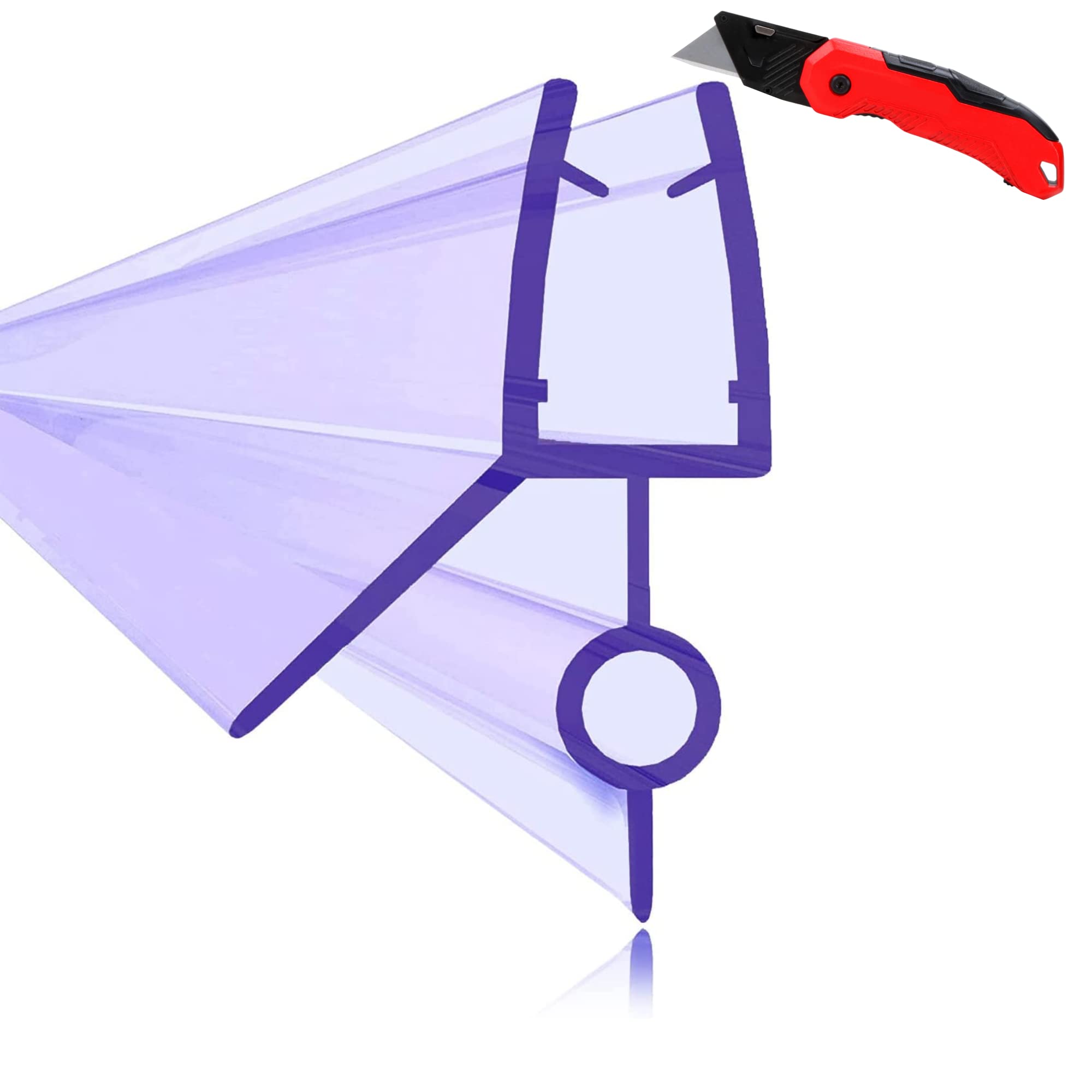 PREMIUM GRID Shower Screen Seal 100cm, 46mm Easy DIY Installation