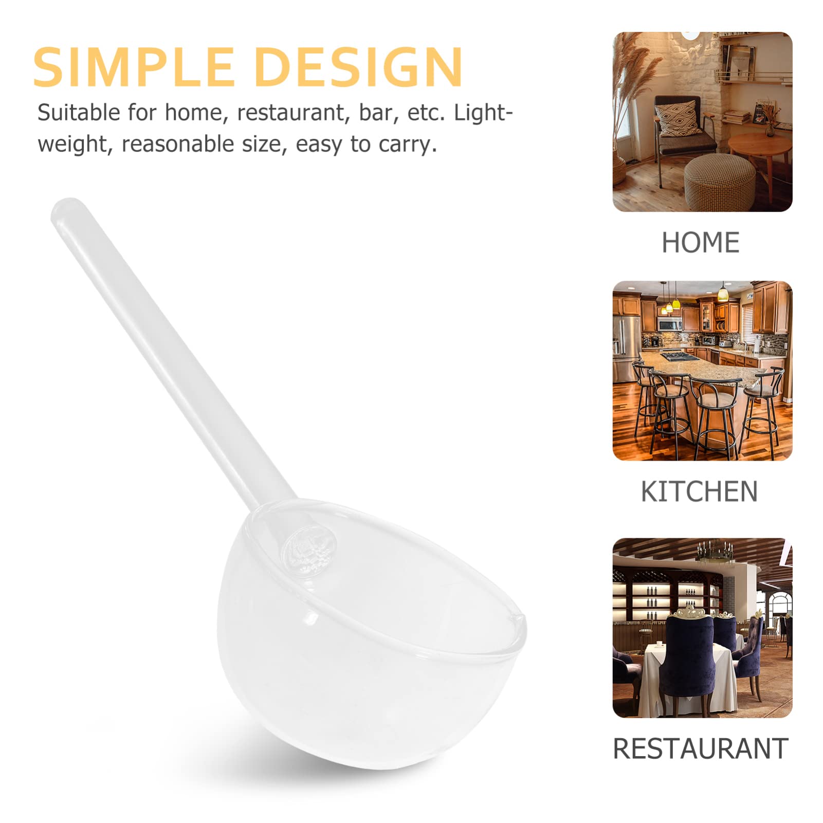 Mikikit 2 Pièces Cuillère à Soupe Louche Long Manche Pratique