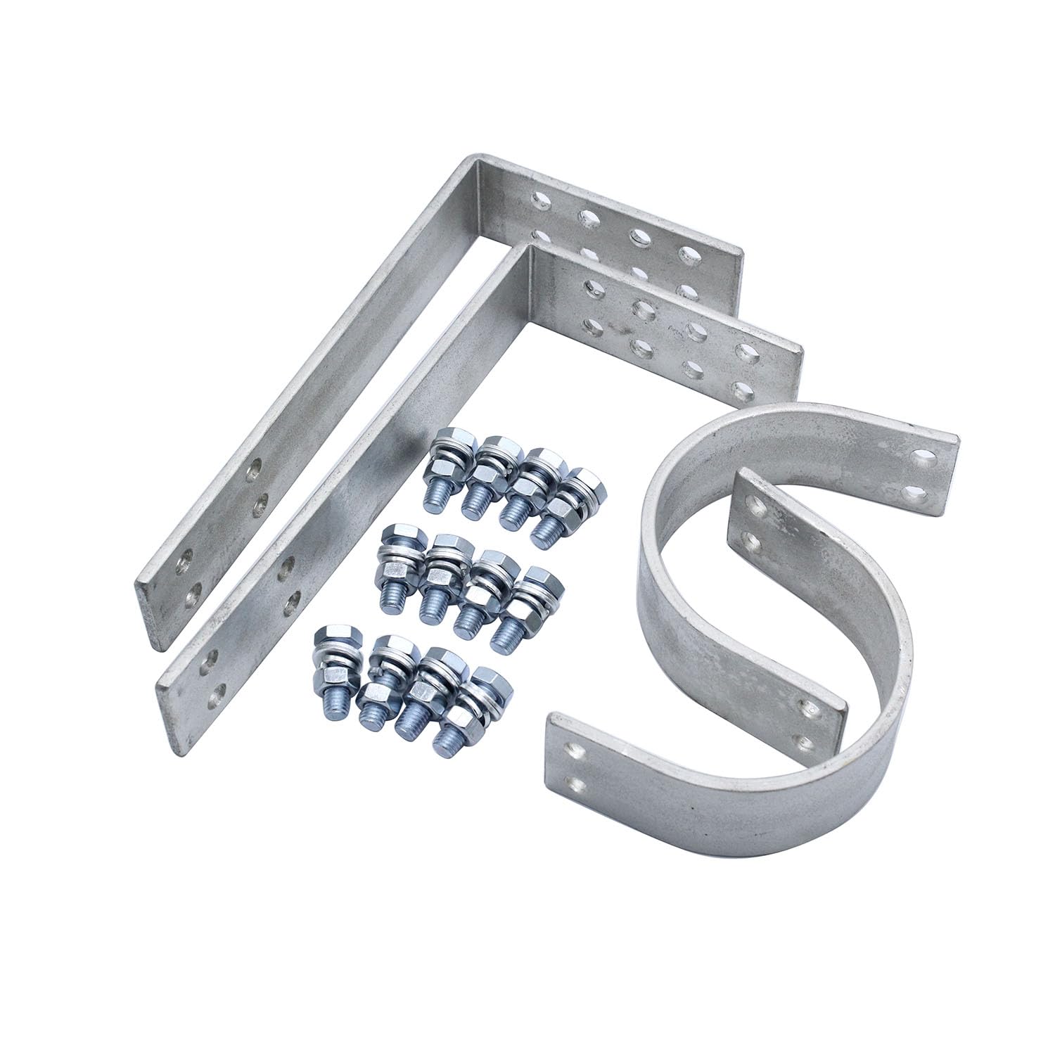 Photo 1 of 1 Set Universal White Zinc Steel Driveshaft Safety Loop Bolt On Adjustable Drive Tail Shaft